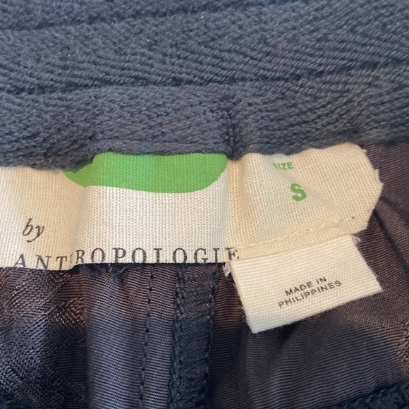 Anthropolie Black Satin Flower Embossed Pants - Picture 7 of 10